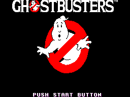 Ghostbusters title screen for Sega Master System